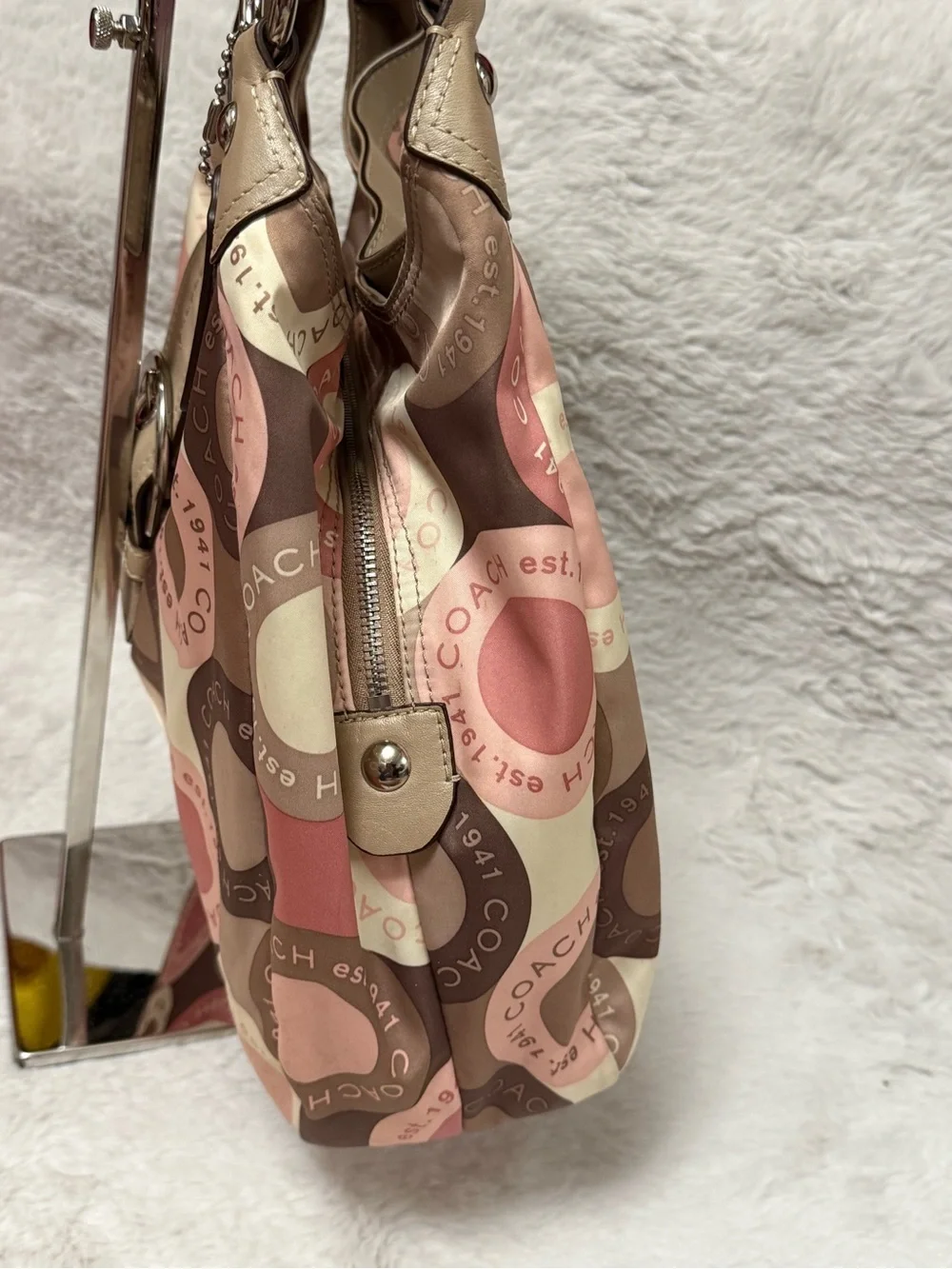 Coach Soho Optic Print  “Snaphead” Sateen Hobo